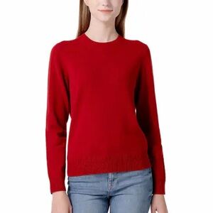 Lydia Vine 100% Cashmere Crew Sweater Red size S NWOT never been used P2P 18.5”